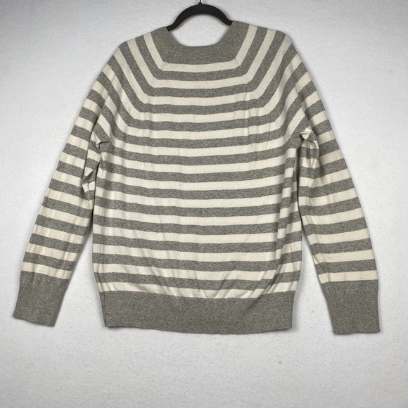 Banana Republic‎ Men's Size M Long Sleeve Stripped Crewneck Pullover Sweater - Picture 5 of 6